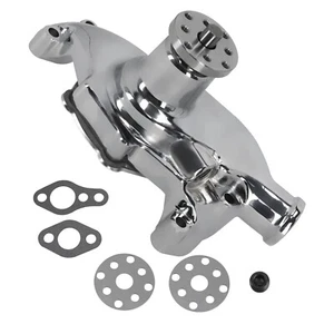 Short Water Pump for Small Block Chevy SBC 283 305 327 350 Chrome High Volume - Bild 1 von 12