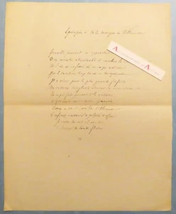 ● Epitaphe à M. le Marquis de Villeneuve - document manuscrit - Picture 1 of 1