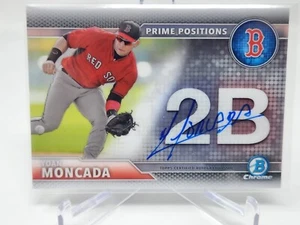 2016 Bowman Chrome Yoan Moncada Prime Positions Prospect Auto #d /250 Red Sox sc - Picture 1 of 2