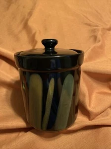 Sango Avanti Black Canister Jar Container 6.25” Tall (4721) - Picture 1 of 10
