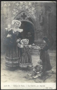 La CHARITÉ von DEYROLLE CPA geschrieben an Mle Marcelle BERNET Villa 76 Veulette 1908 - Bild 1 von 2