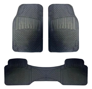For All Hyundai Car Floor Mats 3Pcs Front Rear Fit Rubber Black Quick Fit - Foto 1 di 5