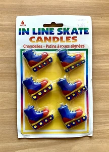 Candles ~ In Line Skates ~ Amscan ~ 6 Pieces ~ Multi-Color ~ Unique ~ !๐! - Picture 1 of 3