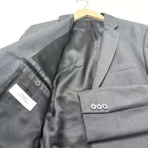 Versace Collection 40 R Mens Blazer Jacket Sport Coat 2 Button Wool Gray Slim - Picture 1 of 8