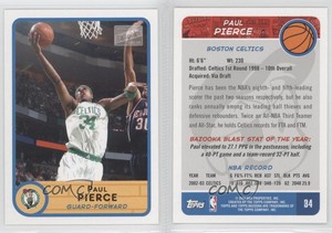 2003-04 Bazooka Paul Pierce (White Jersey) #34.1 HOF