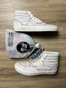 NWOB Vans Vault x Taka Hayashi Sk8-Hi  LX DIY Mens Size 9 Shoes w/ Patches - Picture 1 of 11