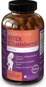 Vitex (Chasteberry) Agnus-Castus with Added Ginger for Nausea Relief 60 Count - Picture 1 of 8
