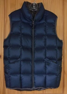 CAT Reversible Navy Blue/Dark Gray Down Vest Like New, Men's L - Picture 1 of 6