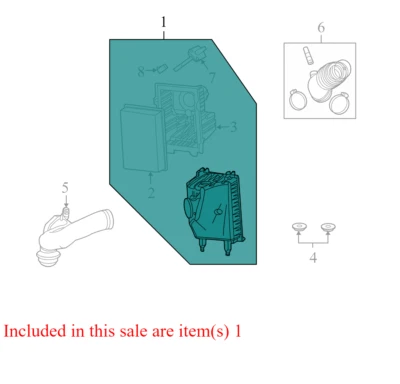 2008-2012 Mercury Mariner Air Filter Housing Assembly 2.3L Used 8L8Z9600CA OEM - Image 1 of 4