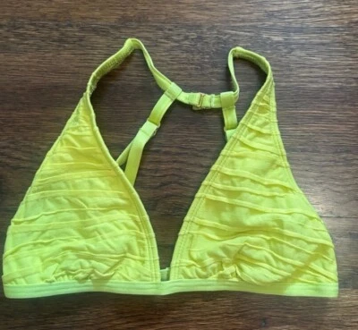 Top de bikini para mujer talla XS - Top de baño Ella Moss talla XS - Traje de baño amarillo Foto 1 de 3
