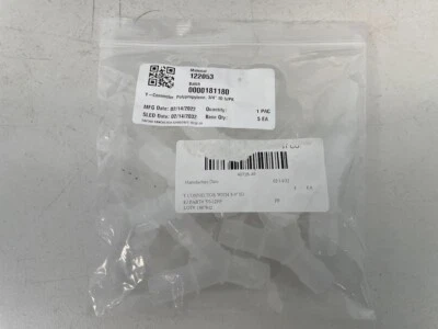 NEW 5 PCK Masterflex Fitting Polypropylene Y-Connector Hose Barb Union 3/4" - Image 1 of 2