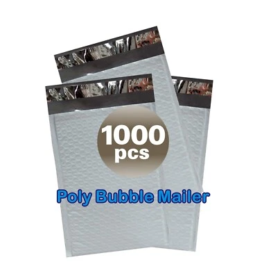 YENS® PolycyberUSA 1000 pcs #0000 Poly Bubble Envelopes Mailers (Inner 4x6)