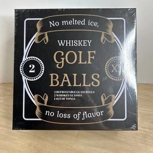 Whiskey Golf ICE Balls & 2 Glass Set New Unopened - Picture 1 of 1