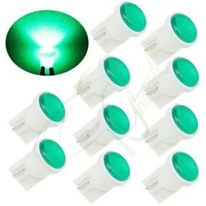 Green 10x T10 COB Wedge LED Bulb For 67-2005 Dodge Instrument Cluster Dash Light - Foto 1 di 10