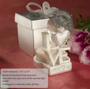 Candle Holder LOVE For Wedding Bridal Shower Party Favors set of 19 - Picture 1 of 2