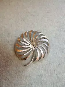 Große Geldnadel/Brosche Blume silberfarben - Bild 1 von 4