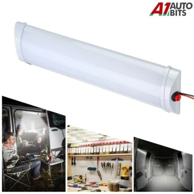 72 LED 12V Interior Lights Strip Bar Car Van Bus Caravan 12 Volt ON & OFF Switch - Image 1 of 4