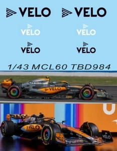 1/43 Decals per Mclaren MCL60 2023 Velo Norris Piastri TBD984 - Bild 1 von 1