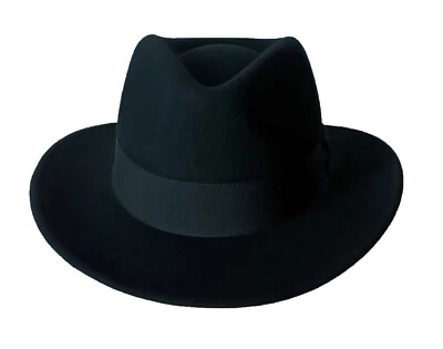 CAPPELLO IN FELTRO 100% LANA, MODELLO FEDORA. FEDORA FELT HAT - Immagine 1 di 4