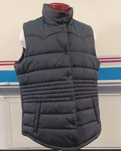 Roper Womens Puffer Vest Size 2 X Black Zip Front Pockets - Picture 1 of 3