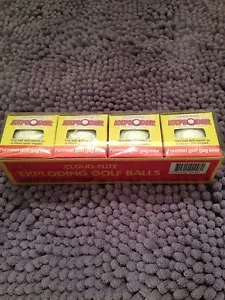 4 Exploding Golf Balls Funny Novelty Gag Gift Holiday Humor Prank Fun - Picture 1 of 7