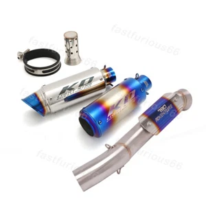 Exhaust System Middle Link Pipe 51MM Steel Baffle Modified For 790 ADV 2020-2023 - Picture 1 of 15