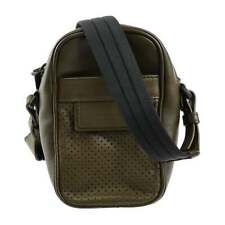 BOTTEGA VENETA Reggero Shoulder Bag 566214 Lambskin Olive Green Black Pouch Belt
