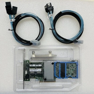 IBM M5110 Flashed To It Mode = 9207-8i PCI-E LSI P20 IT Mode ZFS + 8087 cable - Bild 1 von 4