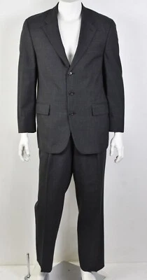 RALPH LAUREN CHAPS Gray Glen Plaid Virgin Wool Two-Piece Suit 42R x 35W - Image 1 of 4