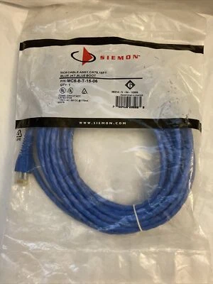 SIEMON MC6-8-T-15-06 MC6 Cable Assy 4.6M (15FT) 7568A/B BLUE 250 MHZ - Image 1 of 3