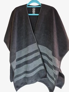 IKE BEHAR Reversible Fashion Wrap Women's One Size Polyester Black & Gray - Picture 1 of 6