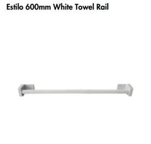 ESTILLO TOWEL RAIL WHITE PLASTIC 600mm - Picture 1 of 3