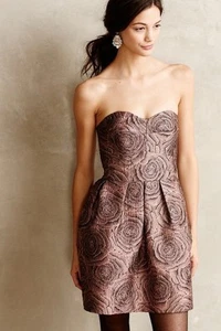 NWT NEW ANTHROPOLOGIE by HUTCH CANDY ROSE JACQUARD DRESS 12 14 - Picture 1 of 3