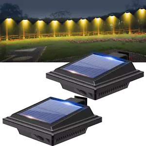 Gutter Solar Patio Decor Lights, 40 LED Deck Outdoor Waterproof Fence for Wall B - Picture 1 of 12