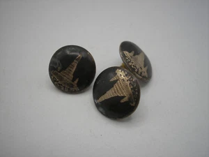 Vintage Sterling Silver Made in Siam Buttons (set of 3) - Picture 1 of 3