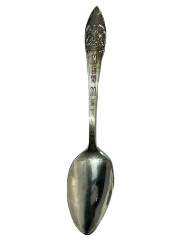 Antique Sterling Silver Spoon New Mexico Eagles Crescit Eundo Signed 10-12-16 Cover