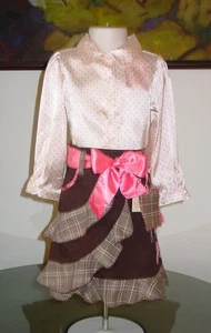 NWT Feu Follet Paris Skirt Outfit sz 5 / 6 Yrs Darling! - Picture 1 of 2