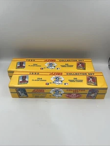 2 Factory Sealed 1990 Score Collector MLB Baseball Complete Set 704 Cards - Picture 1 of 8