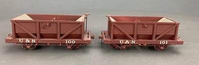 2 tolvas On3 Utah y Northern Ore #100, 101 con frenos de trabajo, puertas JER O3199 Foto 1 de 4