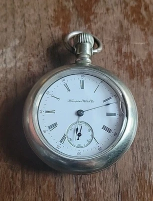 1887 HAMPDEN 18s, 7j, Grade 21, Model 3 Pocketwatch Nickel Case Parts Or Project - Image 1 of 4