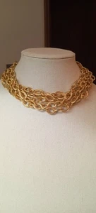 Anne Klein Wunderschöne Multi Kette Choker Halskette Goldfarben 17" - Bild 1 von 4