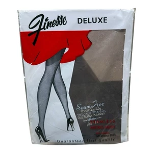 Calze nylon DuPont micro mesh senza cuciture vintage finezza 10 1/2 tortora - Foto 1 di 2