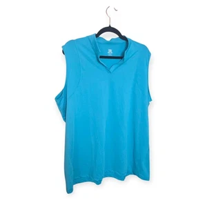 Neu mit Etikett Tail White Label Damengröße 2X LSF 50 aquablau ärmellos Golf Polo - Bild 1 von 4