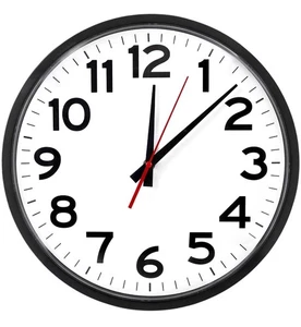 14" Atomic Wall Clock, Black, Easy to Read, Perfect for Home, Office, School,... - Picture 1 of 9