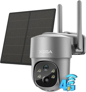 Xega XG-02 4G Cellular Security Camera Solar TF Card Storage, Outdoor Wireless - Picture 1 of 6
