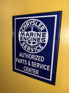 Chrysler Marine Engines Service Boat Motor Mechanic Garage Marina Man Cave Sign - Picture 1 of 3