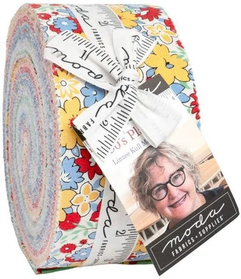 30's Playtime 2025 Moda Jelly Roll 40 100% Cotton 2.5" Precut Fabric Strips - Image 1 of 4