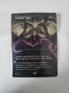 Demonic Tutor Borderless FOIL #696 | CMM Commander Masters | MTG - Picture 1 of 3