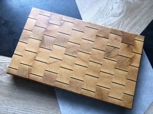 1. Schneidebrett – Hirnholz Schneidebrett Küchenbrett Linde/Maragonie - Bild 1 von 4