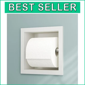 Effortless Roll Replacement Recessed Toilet Paper Holder - Space-Saving - Picture 1 of 11